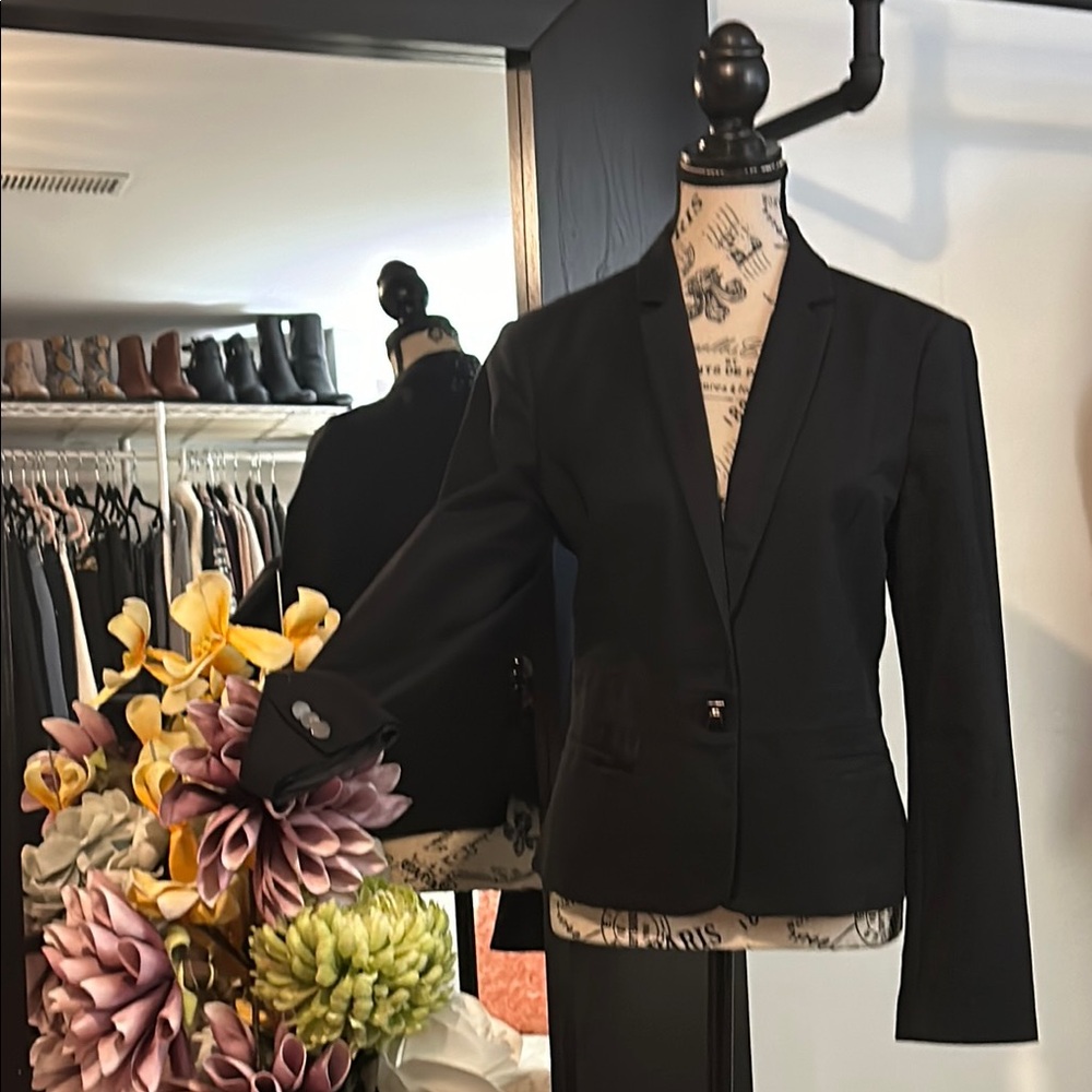 Calvin Klein Black Structured Suit Jacket